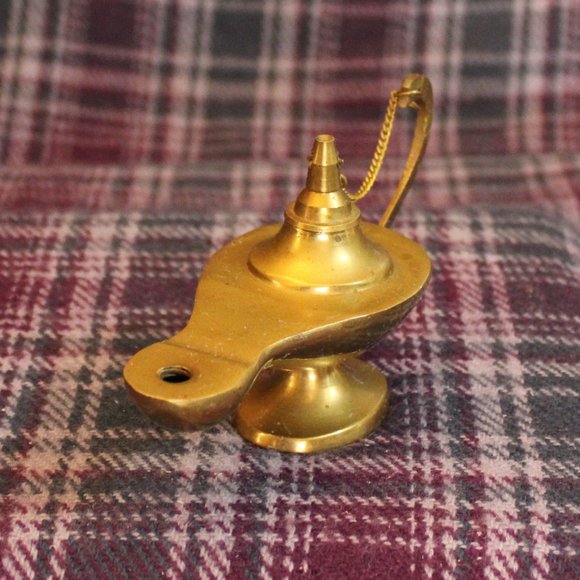 Brass Aladdin's Lamp Incense Burner - Picture 2 of 8